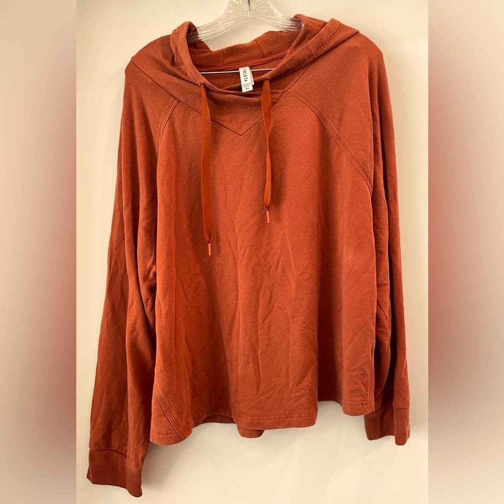 Athleta Orange Hoodie Sweatshirt - Picture 2 of 7